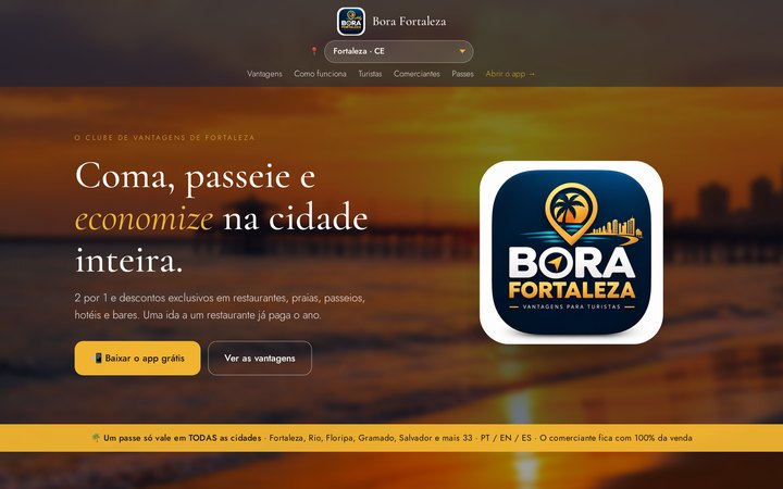 Tela da solução Bora Fortaleza