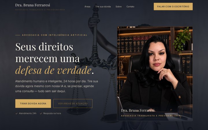 Tela da solução Dra. Bruna Ferraresi