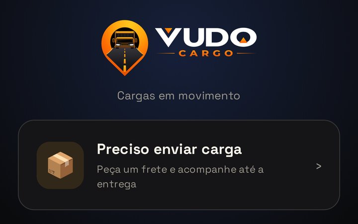 Tela da solução Vudo Cargo