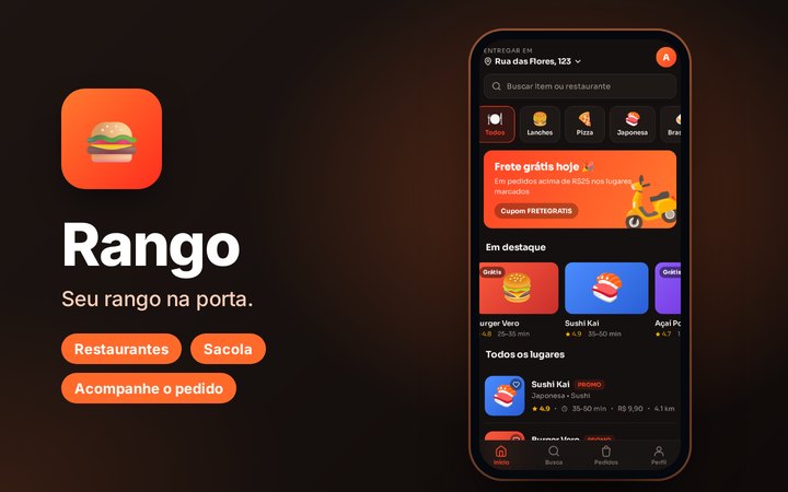 Tela da solução Rango